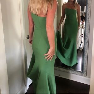 Kelly green asymmetrical dress